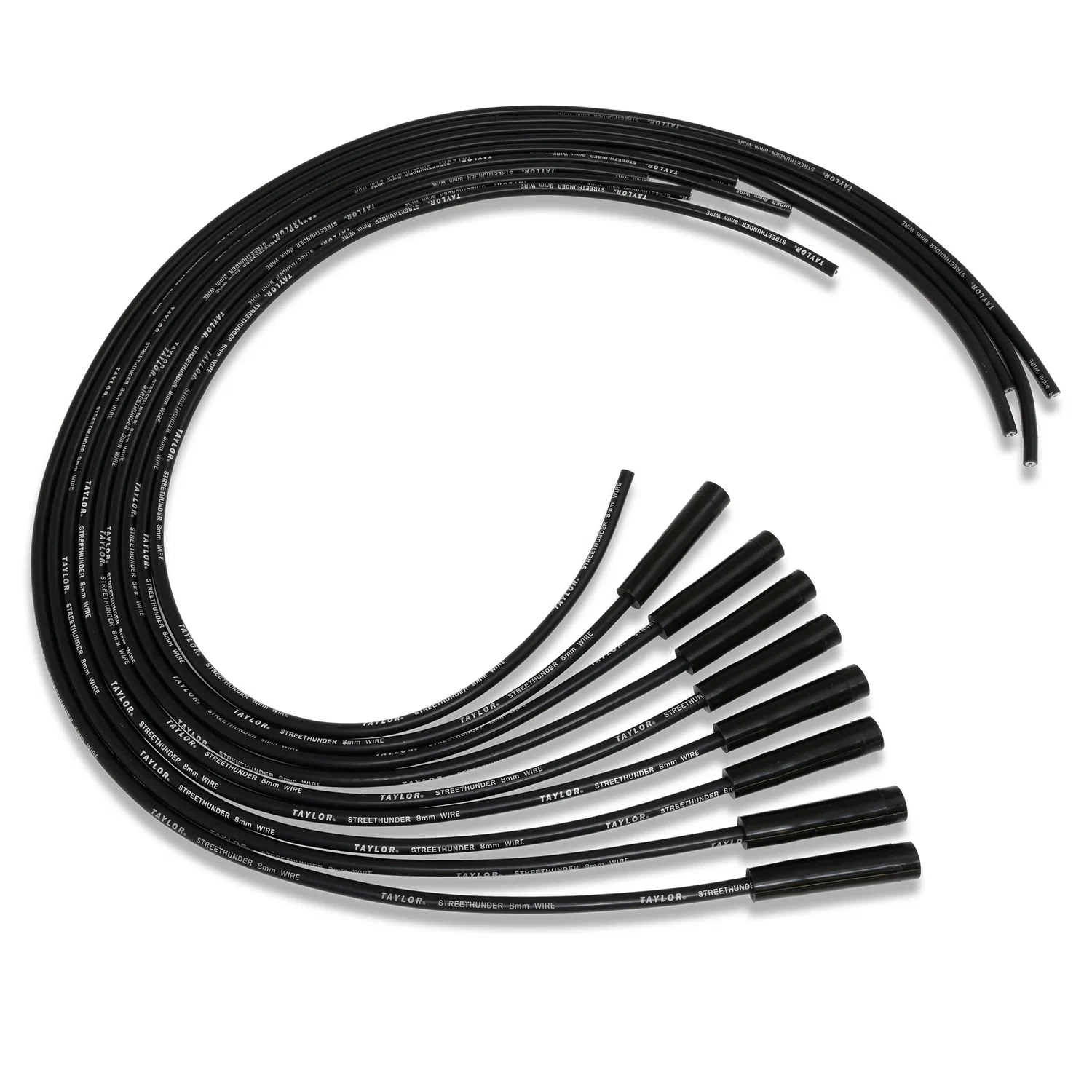 Spark Plug Wire Set Universal 8mm Silicone 180_ 500 ohm_ft Street Thunder 50055